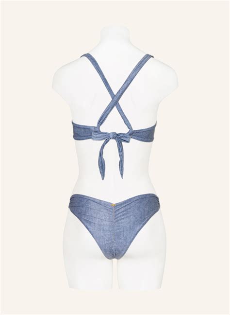 PILYQ Brazilian Bikini Hose BASIC RUCHED TEENY In Blau