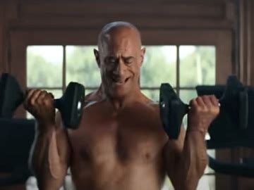 Peloton App Christopher Meloni Working Out Naked Commercial