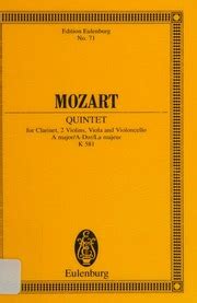 Quintet In A Major K For Clarinet And Strings Rudolf Gerber