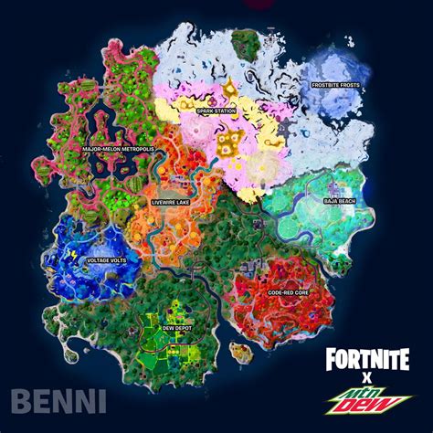 Fortnite X Mountain Dew Custom Season Map Concept Designed By Me R