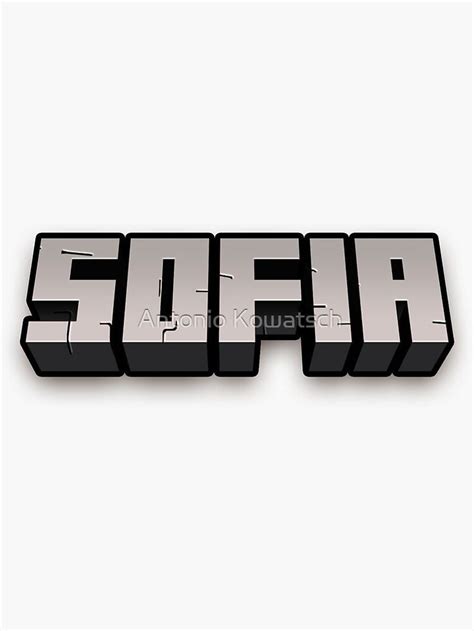 Sofia Minecraft Nametag Sofia Minecraft Name Label Sticker By