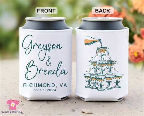 custom wedding  cooler wedding guest favors drink holder