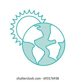 World Planet Earth Sun Moon Stock Vector Royalty Free 693176968