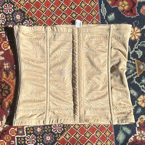 Thrifted Nude Corset With Faint Zebra Print Depop