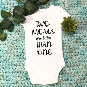 Lesbian Bodysuit Lesbian Moms Two Moms Are Better Than One Two Moms Two Mommies Lgbt Baby