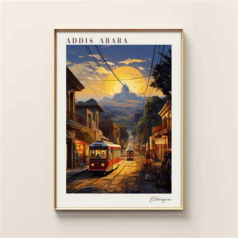 Addis Ababa Travel Poster Ethiopia Travel Decor Ethiopia Poster Addis