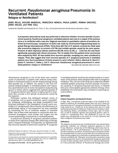 Pseudomonas Aeruginosa Pneumonia Antibiotic Treatment - Carpet Vidalondon