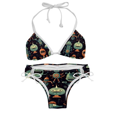 Alien Women S Swimsuit Bikini Set With Detachable Sponge Adjustable Strap Two Pack Ideal For