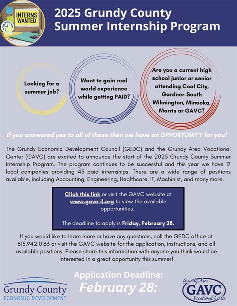 Applications for Grundy County Summer Internship program now open