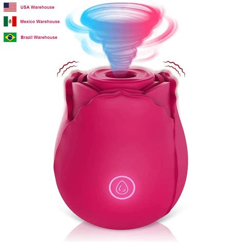 Rose Vibrator Vagina Sucking Vibrator Nipple Sucker Oral Licking Clitoris Stimulation Powerful