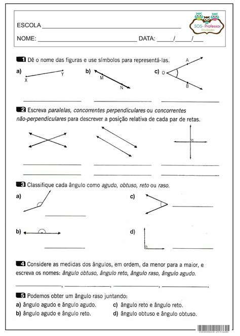 Retas Paralelas Concorrentes E Perpendiculares 4 Ano