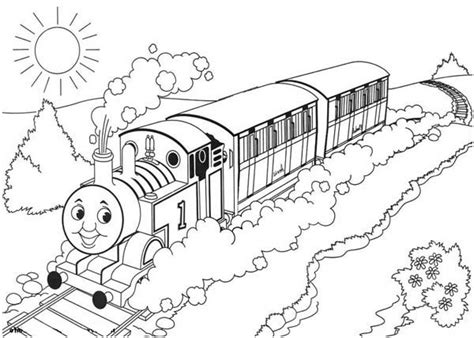 gambar mewarnai kereta api kartun