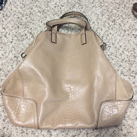 Coach Handbag Snakeskin Nude Gem