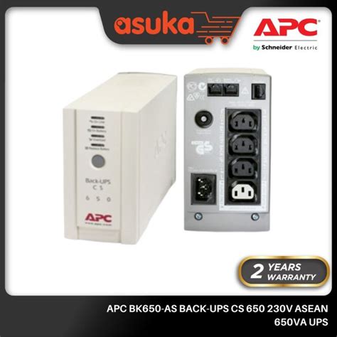 APC BK650-AS BACK-UPS CS 650 230V ASEAN 650VA UPS | Lazada