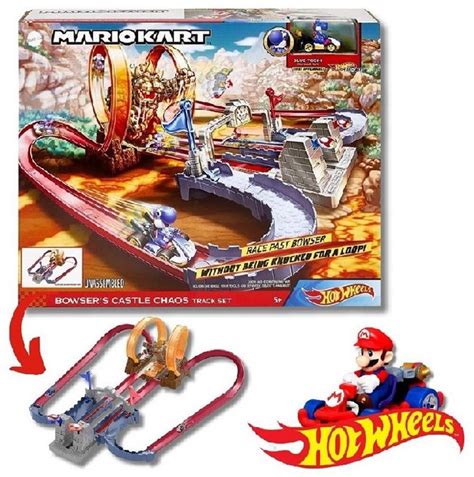 Hot Wheels Mario Kart Castle Bowser Playset