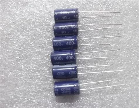 5 piezas CD263 400V 10UF condensador electrolínico de aluminio 8*15mm ...