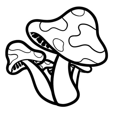 Раскраска Мухоморы распечатать или скачать