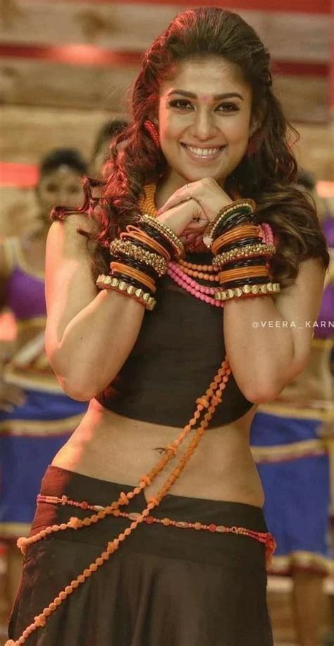 Nayanthara Navel Show Hot Pics Popular South Indian Actress
