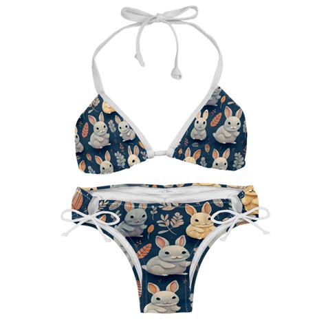 Tmall Detachable Sponge Bikini Set Adjustable Strap One Piece Swimsuits Two Pack Walmart