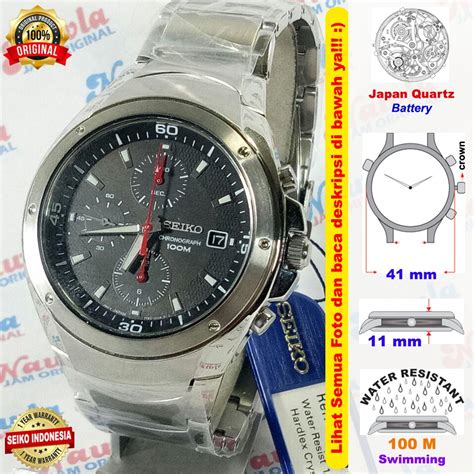 Jual Seiko Quartz Snd P Chronograph Black Dial Jam Tangan Pria