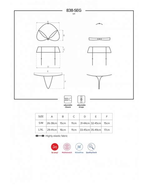 Completino Intimo Con Reggicalze Rosso 838 Obsessive Lingerie