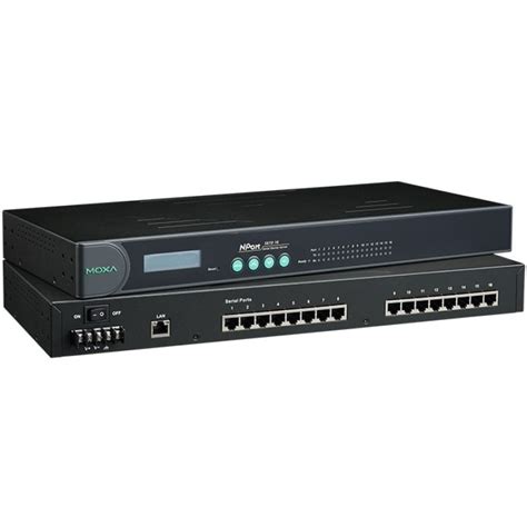 MOXA NPort 5610-16 Serial to Ethernet Rackmount Serial Device Server ...