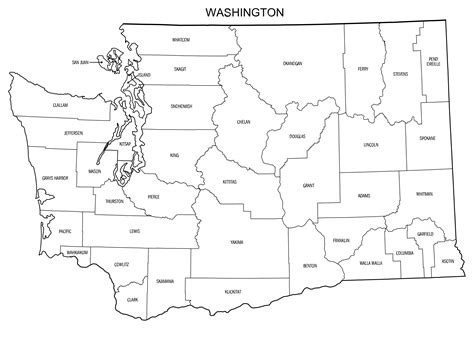 Free Printable Map Of Washington State | FREE Printable Hub