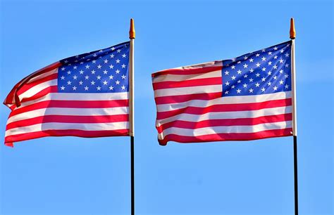 HD wallpaper: two USA flags, america, united states, american flag ...