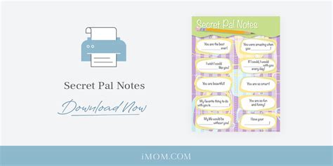 Secret Pal Notes - iMOM