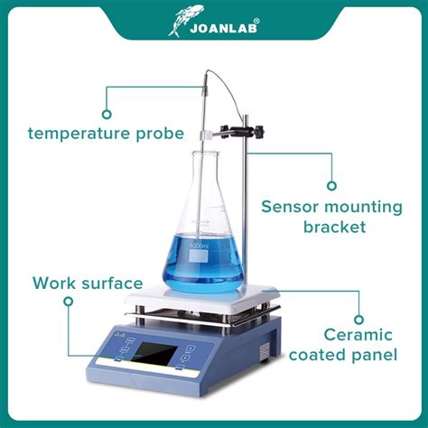 Joanlab Heating Magnetic Stirrer Hot Plate Lab Stirrer Digital Display Thermostat Mixer With