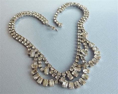 Kramer Vintage Rhinestone Necklace Clear By Thejewelseeker