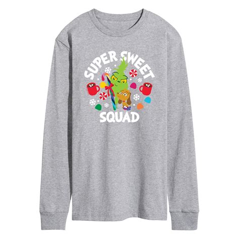 Dr Seuss The Grinch Little Grinch Super Sweet Squad Mens Long