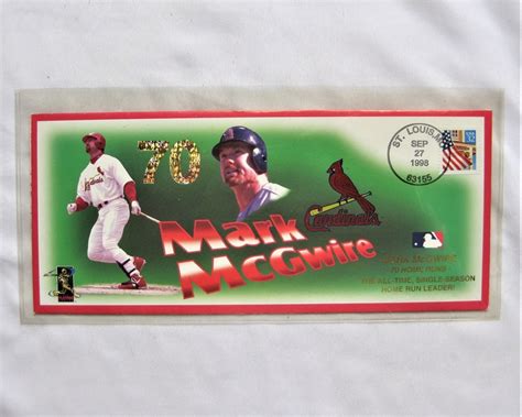 Mark Mcgwire Home Runs Official Commemorative Envelope Etsy