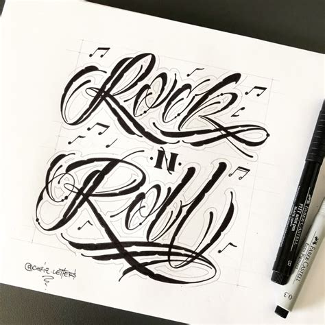 Rock n Roll | Rock and roll, Tattoo ideen, Schriftzug