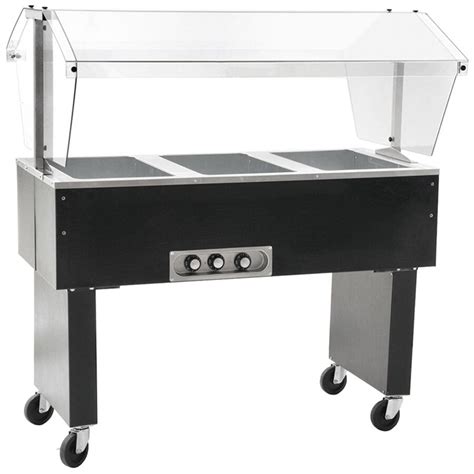 Eagle Group BPDHT Deluxe Service Mates Three Pan Open Well Portable Hot Food Buffet Table With