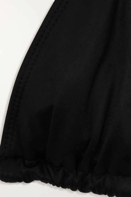 GOOD AMERICAN Tiny Ties Stretch Satin Triangle Bikini Top NET A PORTER