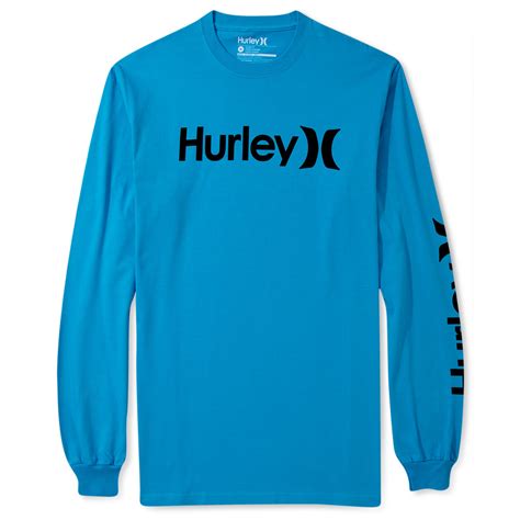 Hurley One Only Long Sleeve Shirt In Blue For Men Cyan Lyst