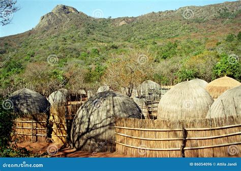 Swazi Tribe Hut In Swaziland Entrance Stock Photography Cartoondealer