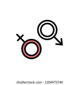 Sex Symbol Sign Vector Flat Style Stock Vector Royalty Free 1069737965 Shutterstock