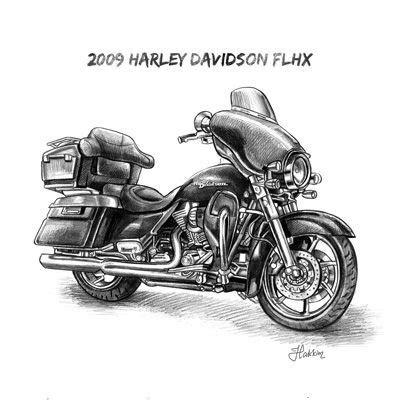 Harley Motorcycle Drawing At PaintingValley Explore Collection Of