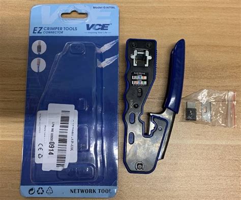 Vce Gj Bl Pass Through Crimping Tool Rj Crimper Feed Thru Crimp