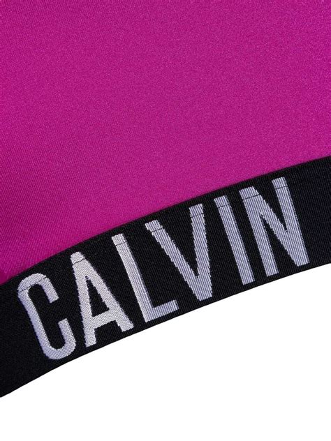 Buy Calvin Klein Logo Underband Bikini Bralette Purple At Off