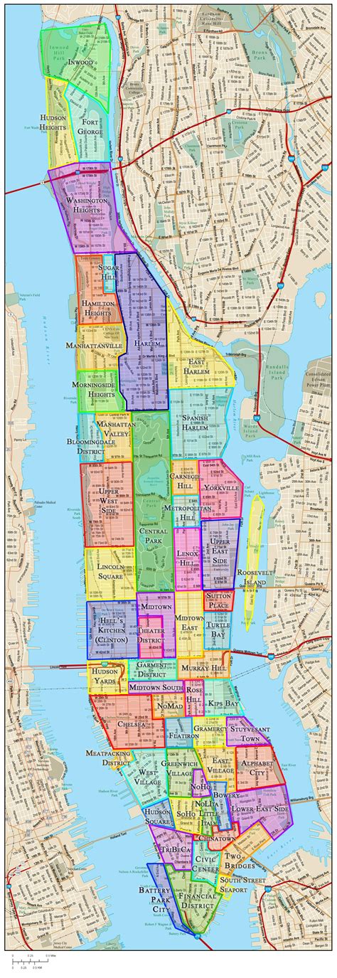 Manhattan Districts Map