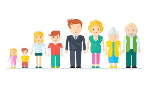 big happy family stock vector illustration  girl grandmother