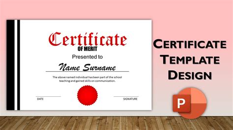 How To Create A Certificate Of Merit Powerpoint Template Design Youtube