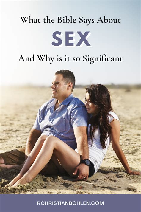 Why Sex Matters To God Reasons R Christian Bohlen