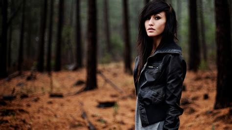 X Resolution Brunette Forest Jacket P Laptop Full Hd Wallpaper Wallpapers Den