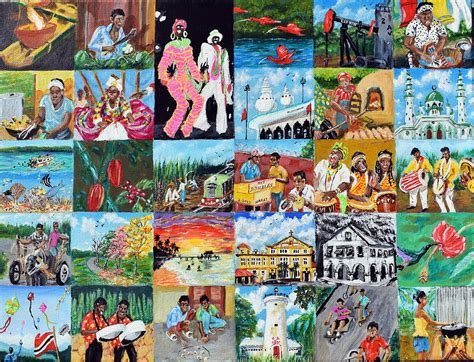 Trinidad And Tobago Collage Painting By Harrichanda Singh Fine Art