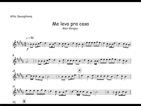 Me Leva Pra Casa Mari Borgespartitura Mel Dica Sax Alto Sax Soprano