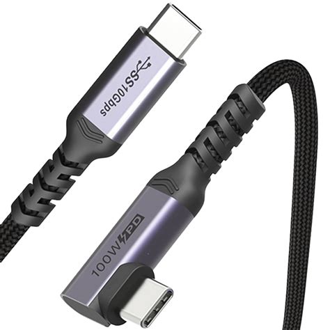 Kábel USB C Thunderbolt 3 Usb-C 100W PD, 20V, 5A, 4K 60Hz 3M Angular ...